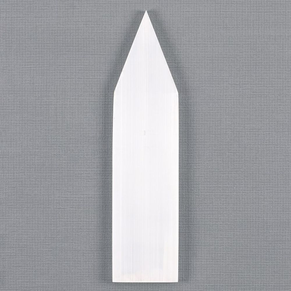 Selenite Flat Pointed Wand N/A