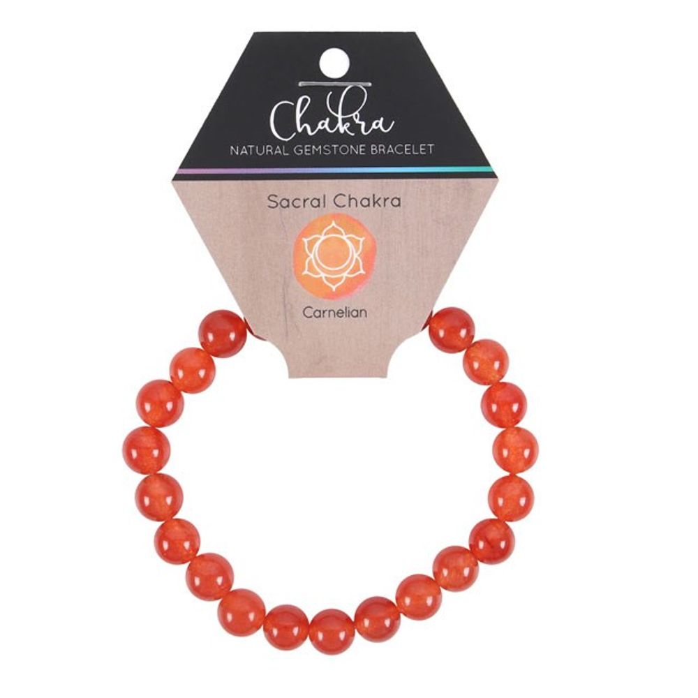 Sacral Chakra Carnelian Gemstone Bracelet N/A