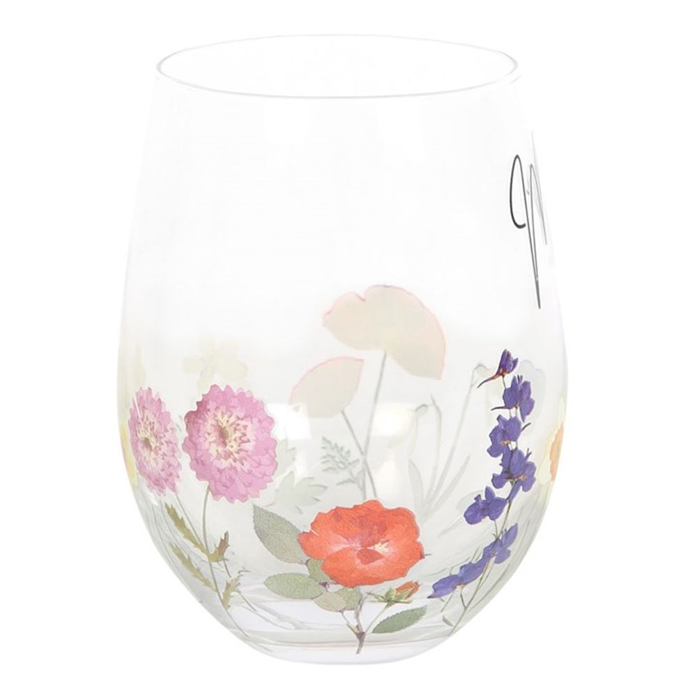 Mum Wildflower Stemless Glass N/A