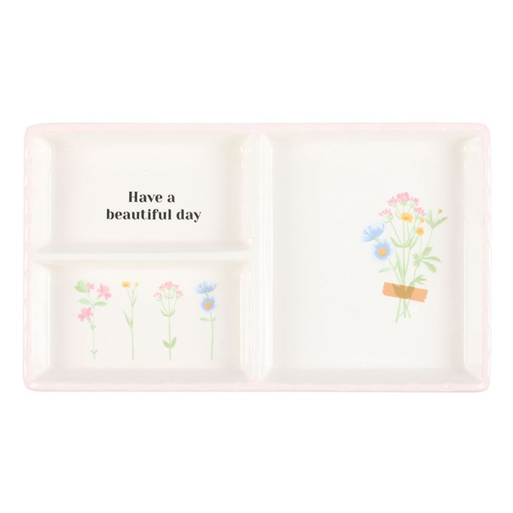 Have a Beautiful Day Floral Trinket Tray N/A