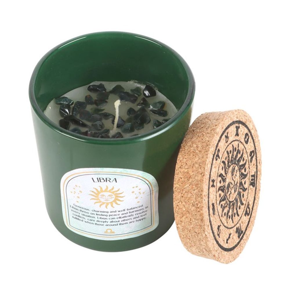 Libra Sweet Jasmine Gemstone Zodiac Candle N/A