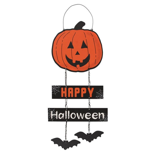 Happy Halloween Pumpkin Chain Sign N/A