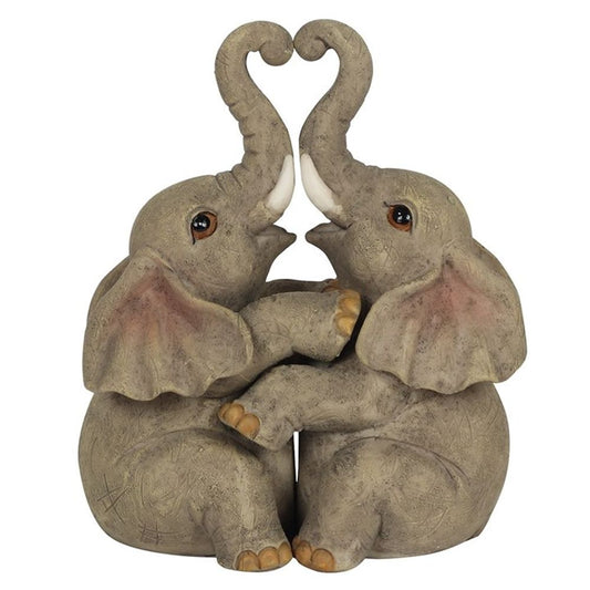 Elephant Embrace Elephant Couple Ornament N/A