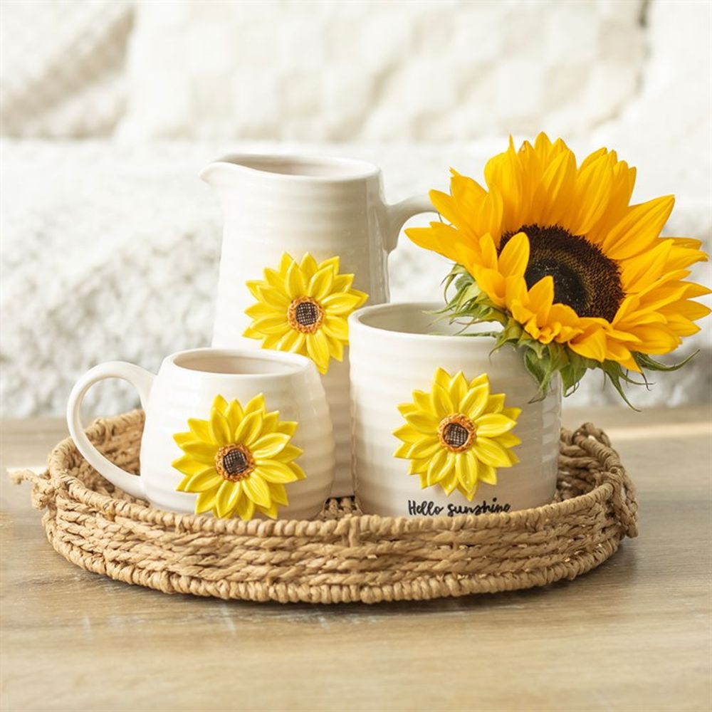 Hello Sunshine Plant Pot with 3D Sunflower N/A