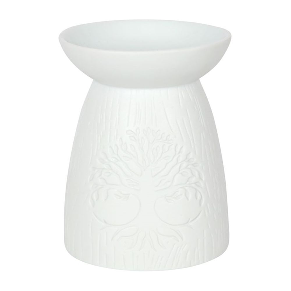 White Ceramic Tree of Life Oil Burner N/A