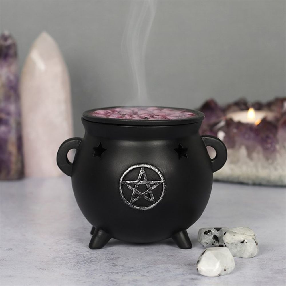 Pentagram Cauldron Incense Cone Holder N/A