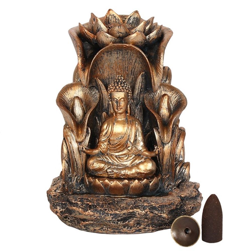 Bronze Buddha Backflow Incense Burner N/A