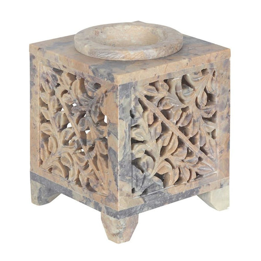 Moroccan Arch Cutout Soapstone Oil Burner N/A