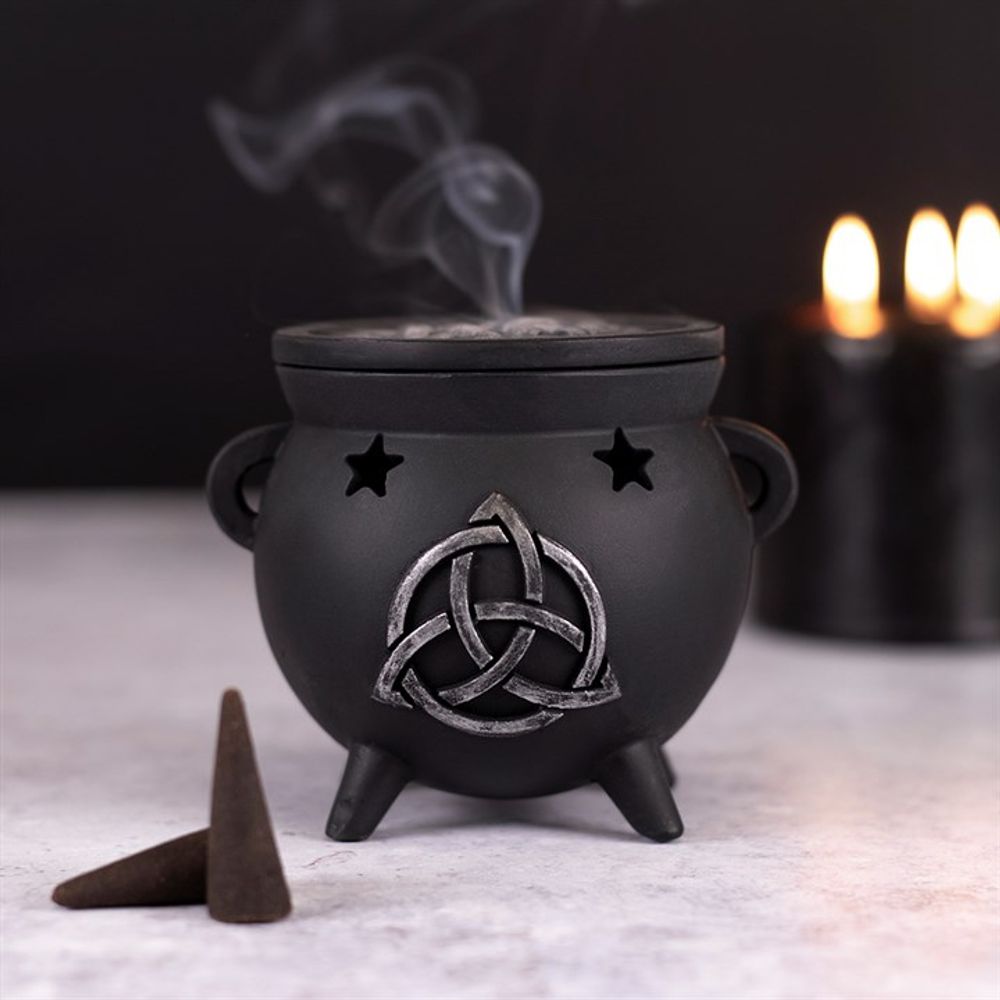 Triquetra Cauldron Incense Cone Holder N/A