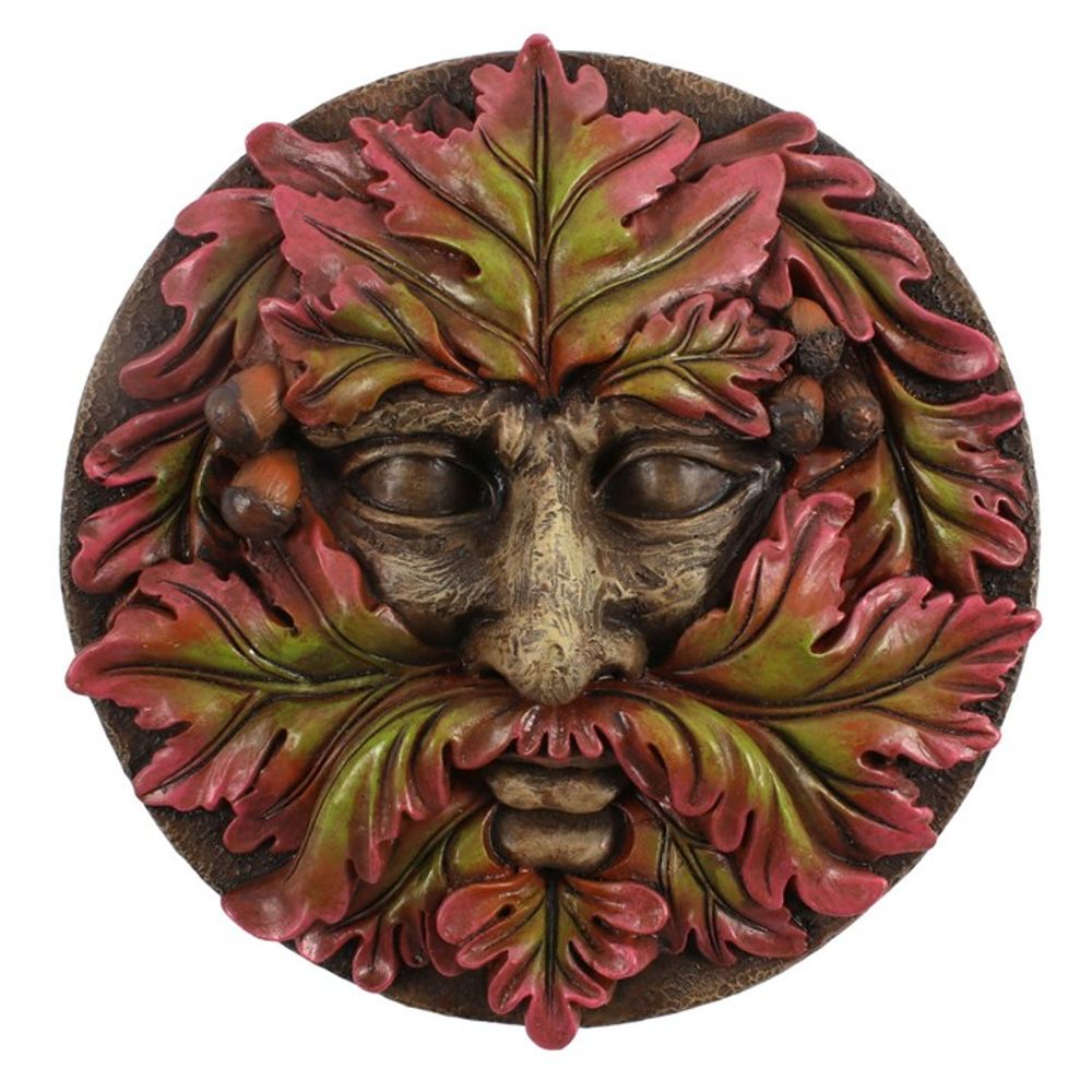 Green Man Round Face Plaque N/A