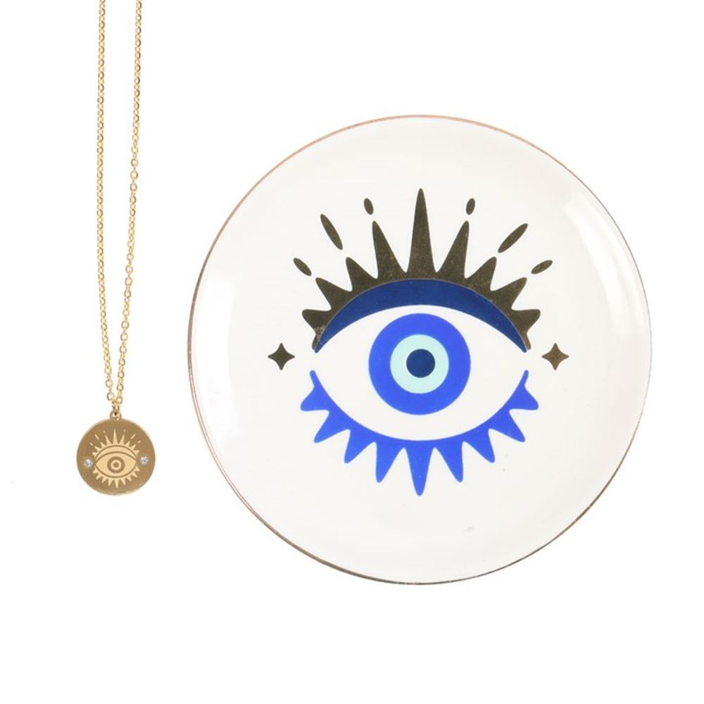 All Seeing Eye Necklace & Dish Gift Set N/A