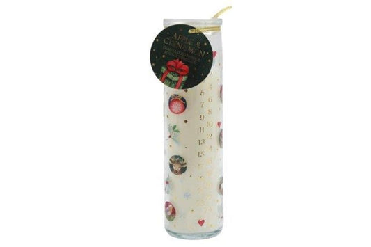 20cm Christmas Bauble Advent Tube Candle N/A