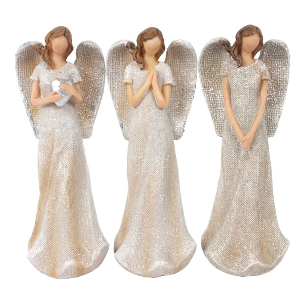 Trio of Small Glitter Angels N/A