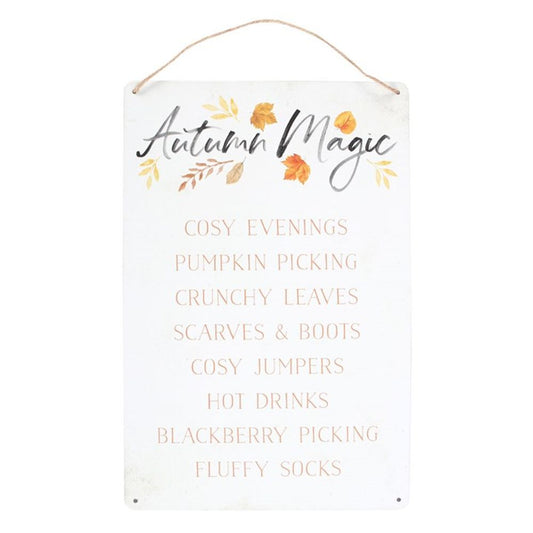 Autumn Magic Metal Hanging Sign N/A