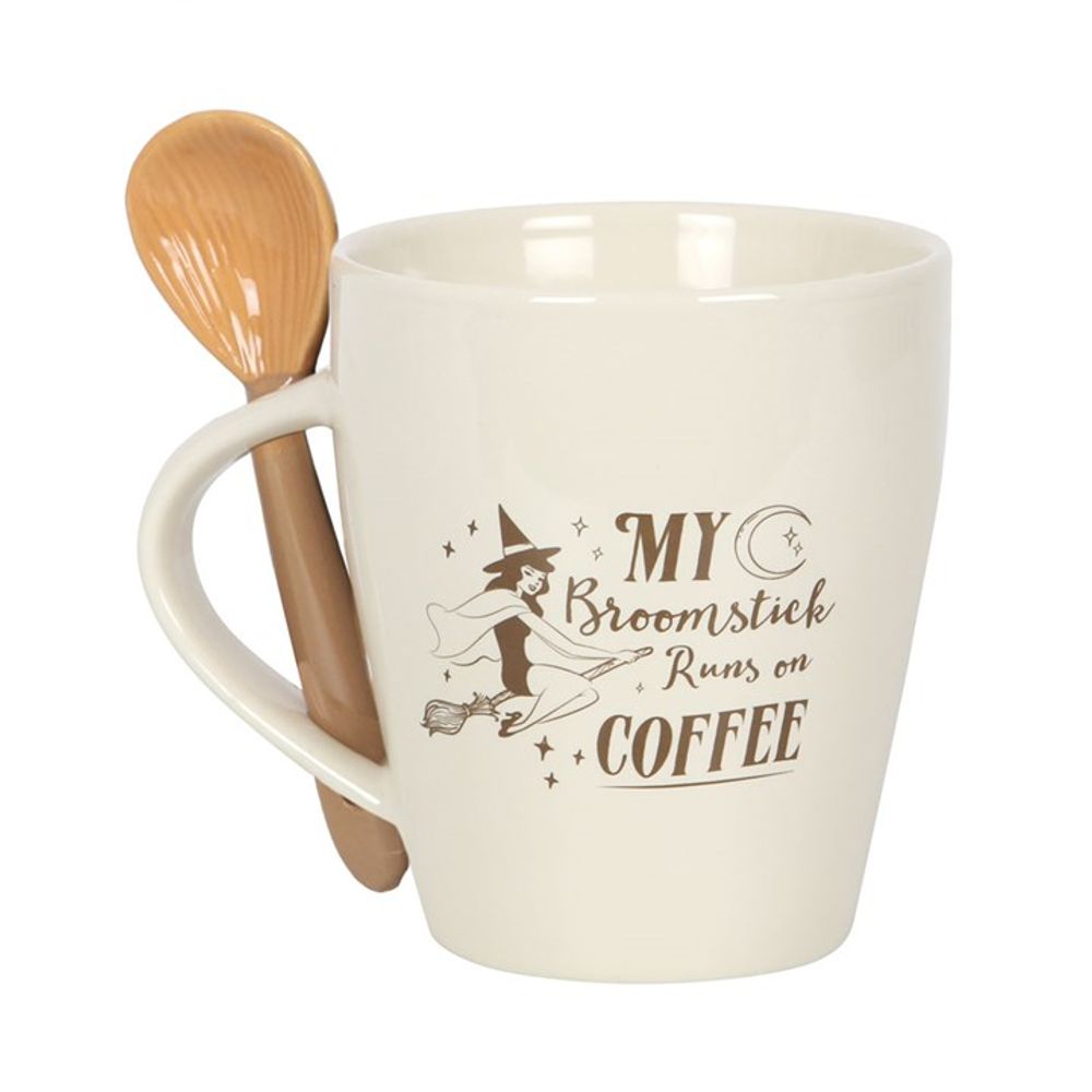 My Broomstick Runs on Coffee Mug and Spoon Set N/A