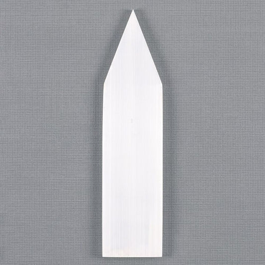 Selenite Flat Pointed Wand N/A