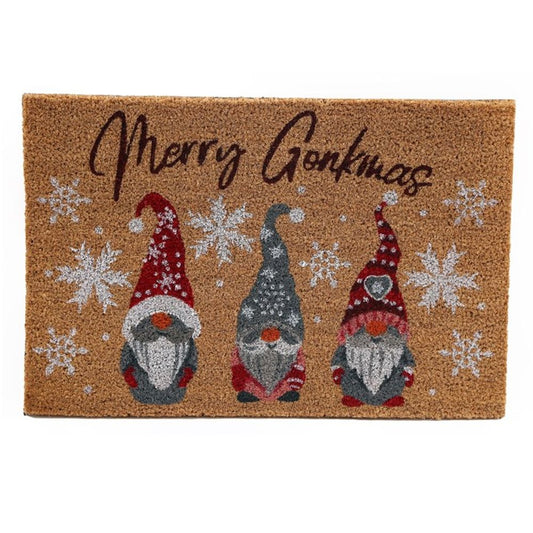 Natural Merry Gonkmas Christmas Doormat N/A