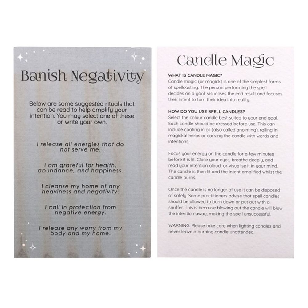 Pack of 12 Banish Negativity Spell Candles N/A