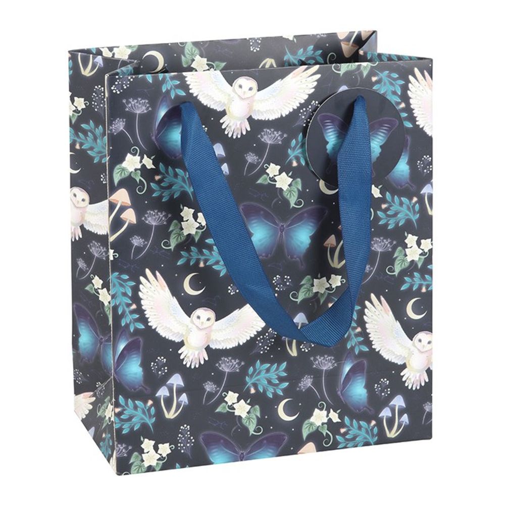 23cm Midnight Forest Owl Print Gift Bag N/A