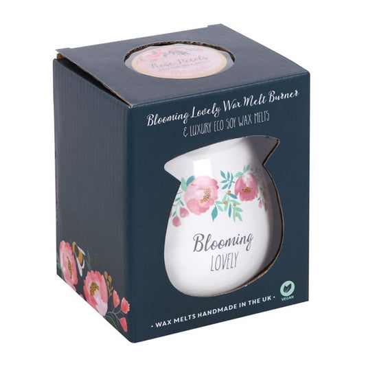 Large Blooming Lovely Wax Melt Burner Gift Set N/A