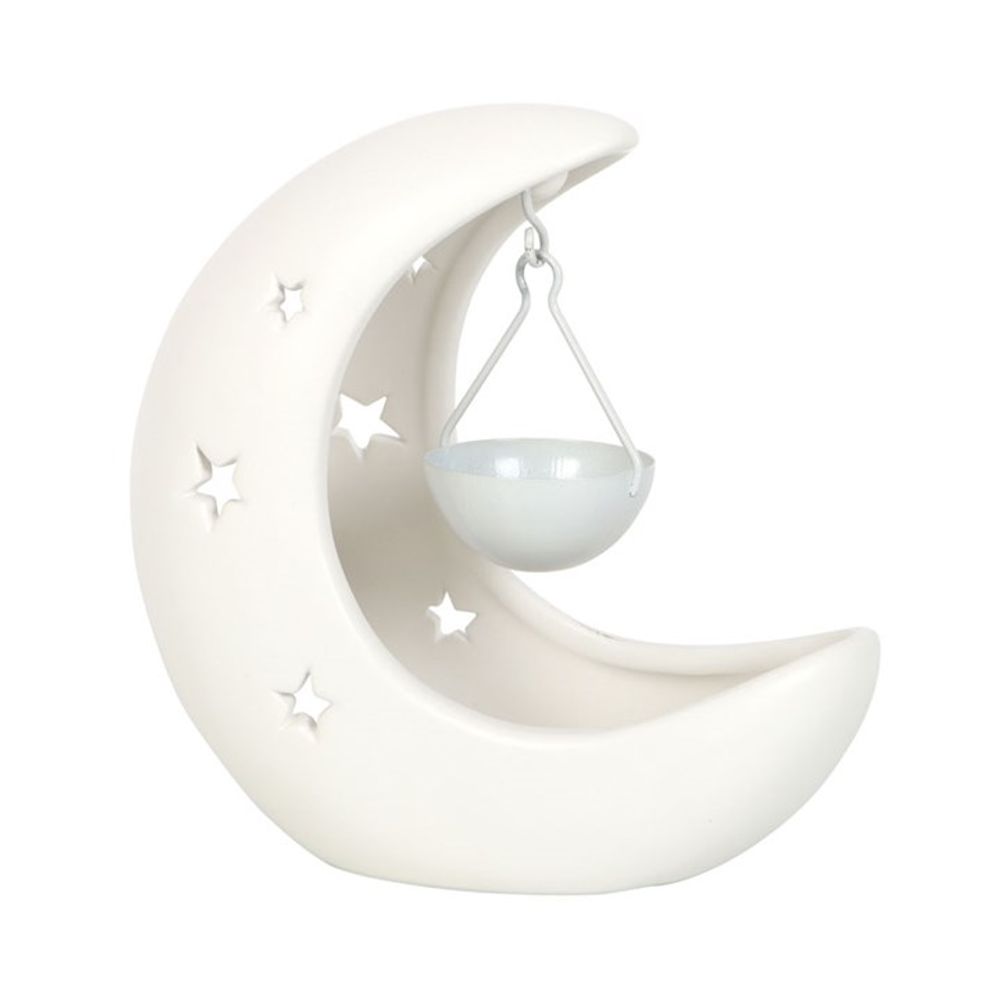 White Crescent Moon Hanging Oil Burner N/A