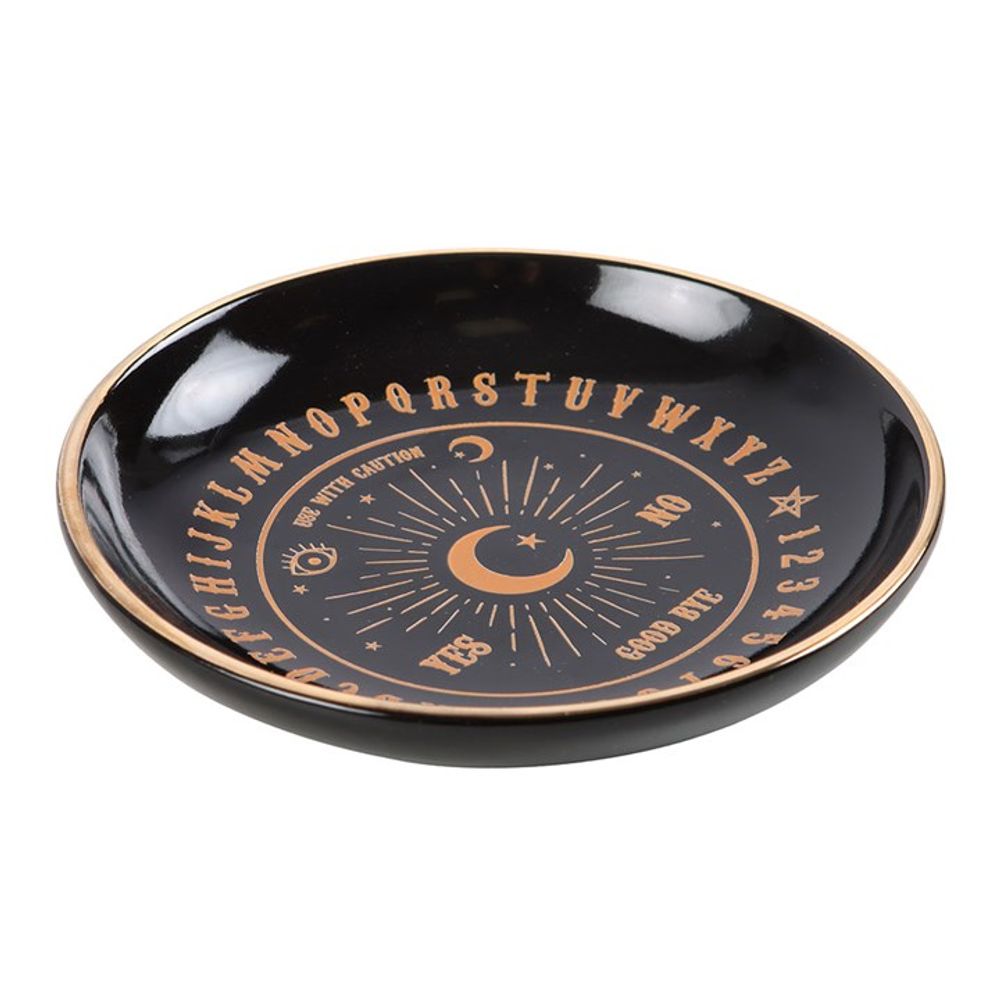 Round Black Talking Board Trinket Dish N/A