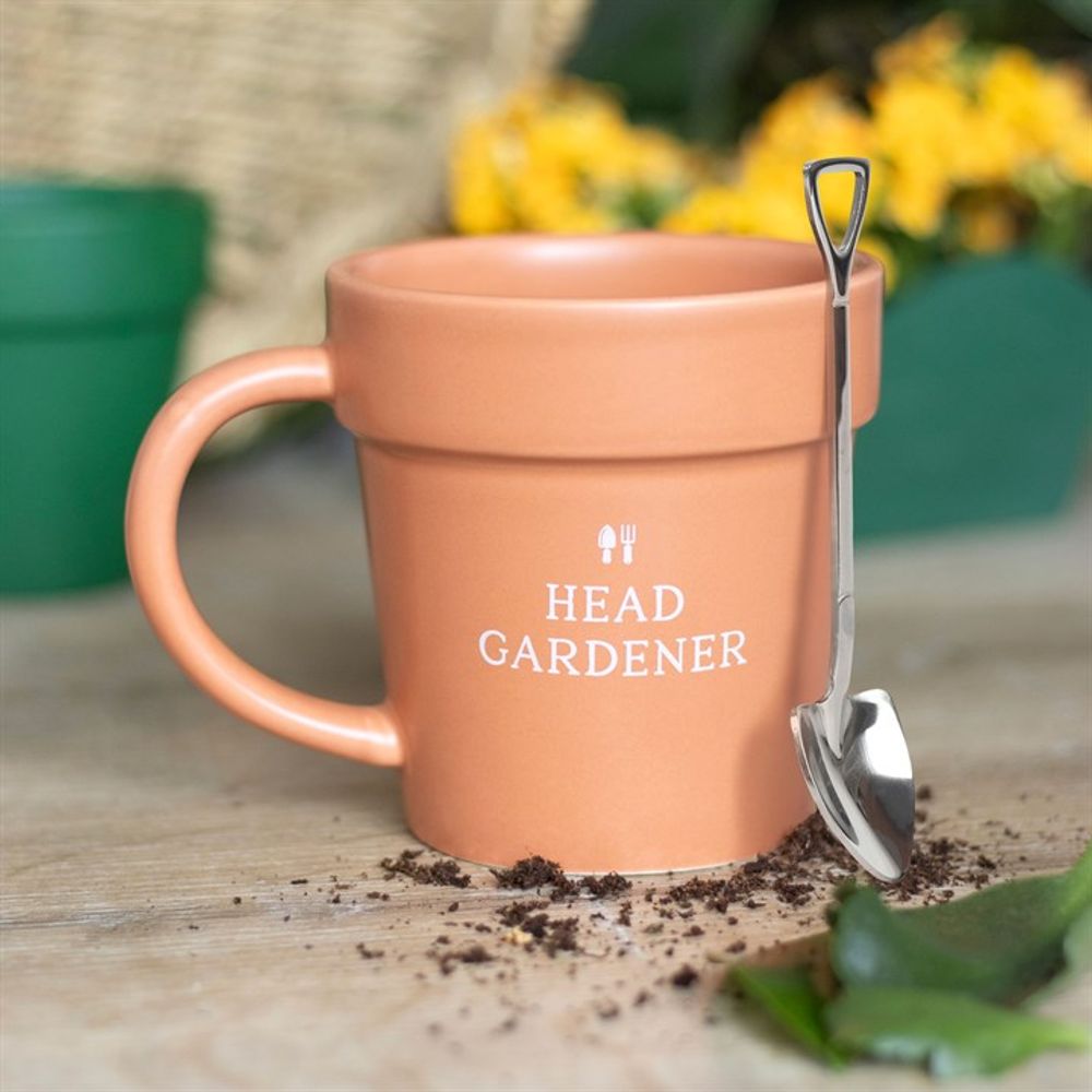 Head Gardener Ceramic Plant Pot Mug and Spoon N/A