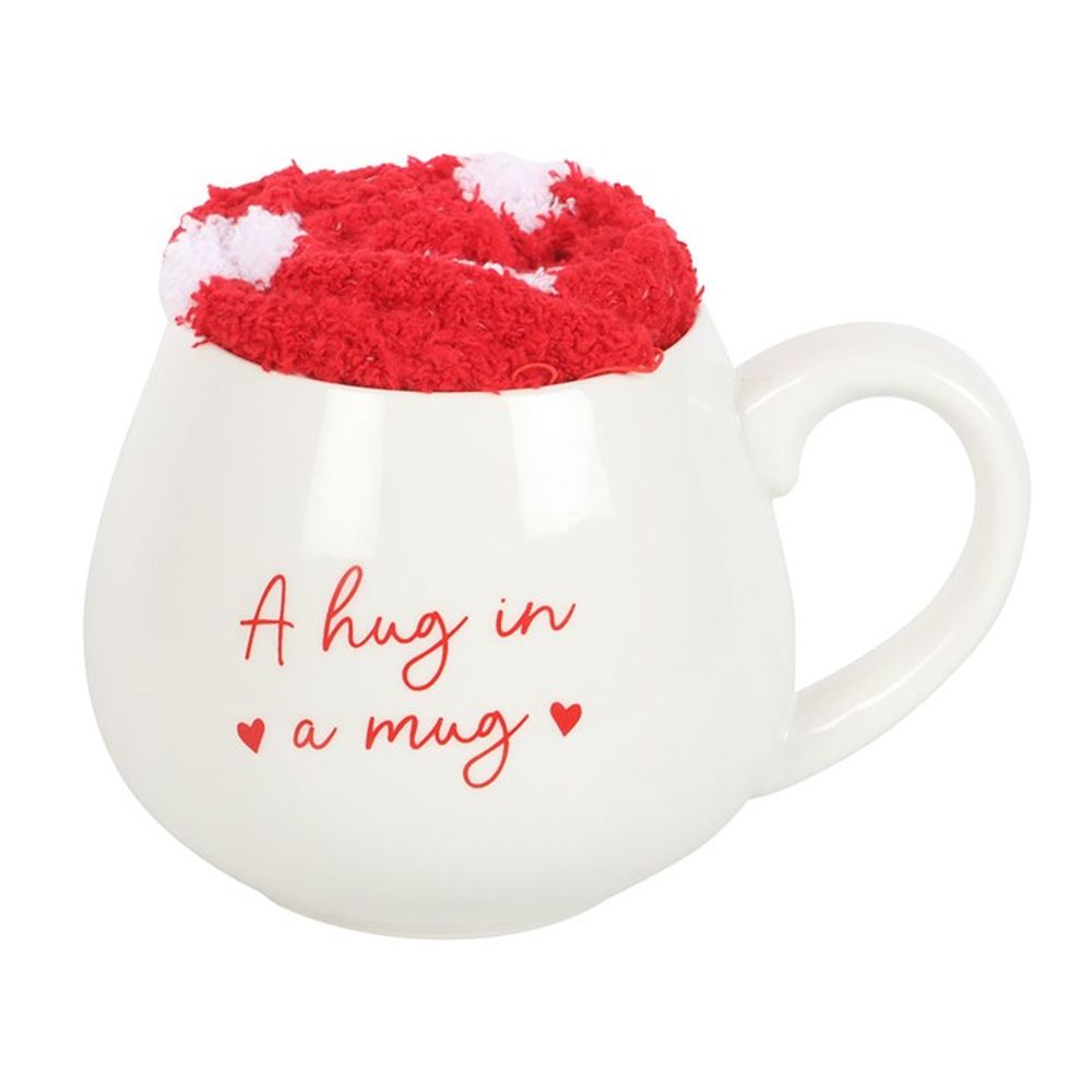 Hug in a Mug Heart Mug and Socks Set N/A