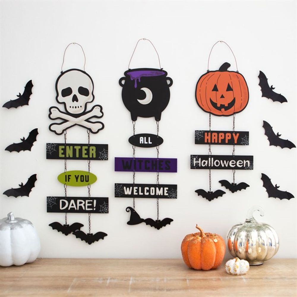 Happy Halloween Pumpkin Chain Sign N/A