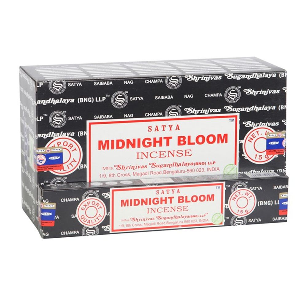 12 Packs of Midnight Bloom Incense Sticks by Satya N/A