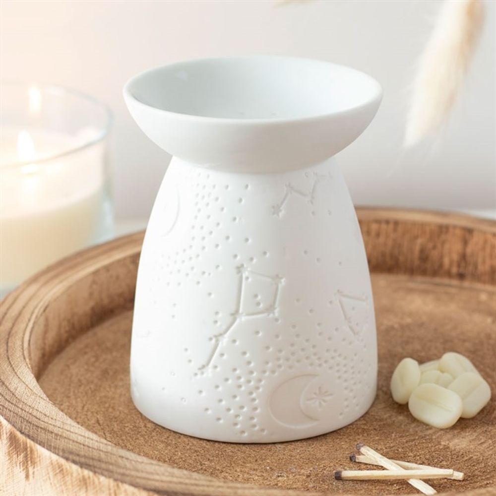 White Ceramic Constellation Oil Burner N/A