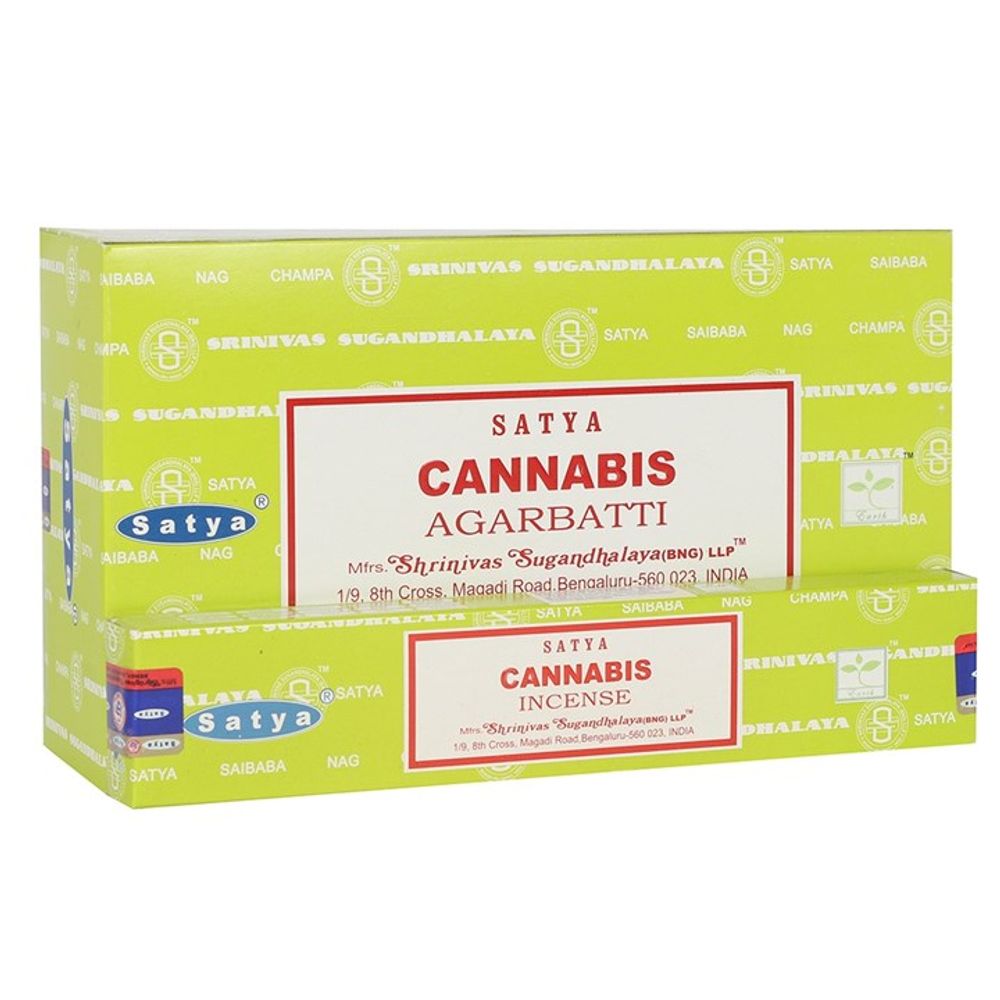 Set of 12 Packetss of Cannabis Incense Sticks by Satya N/A