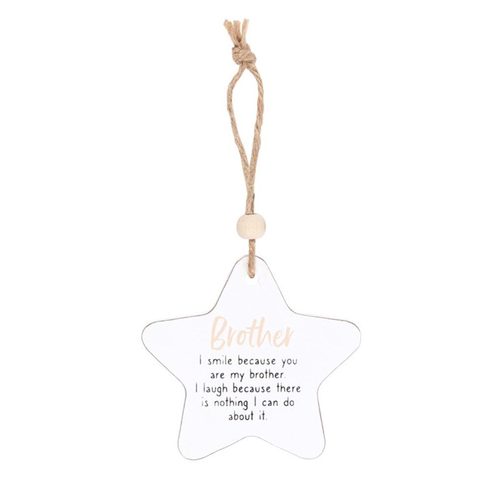 Brother Hanging Star Sentiment Sign N/A