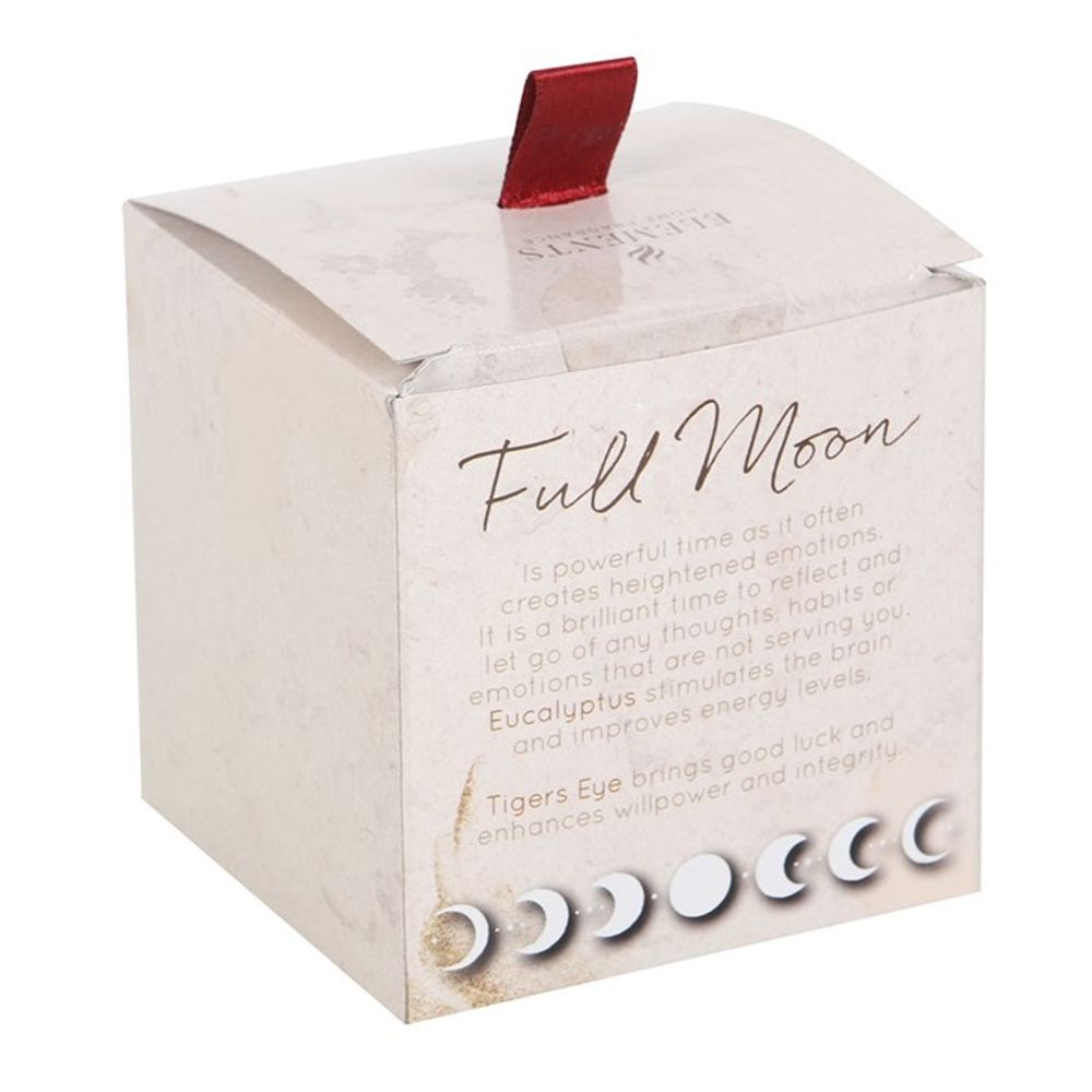 Full Moon Eucalyptus Manifestation Candle with Tiger's Eye N/A