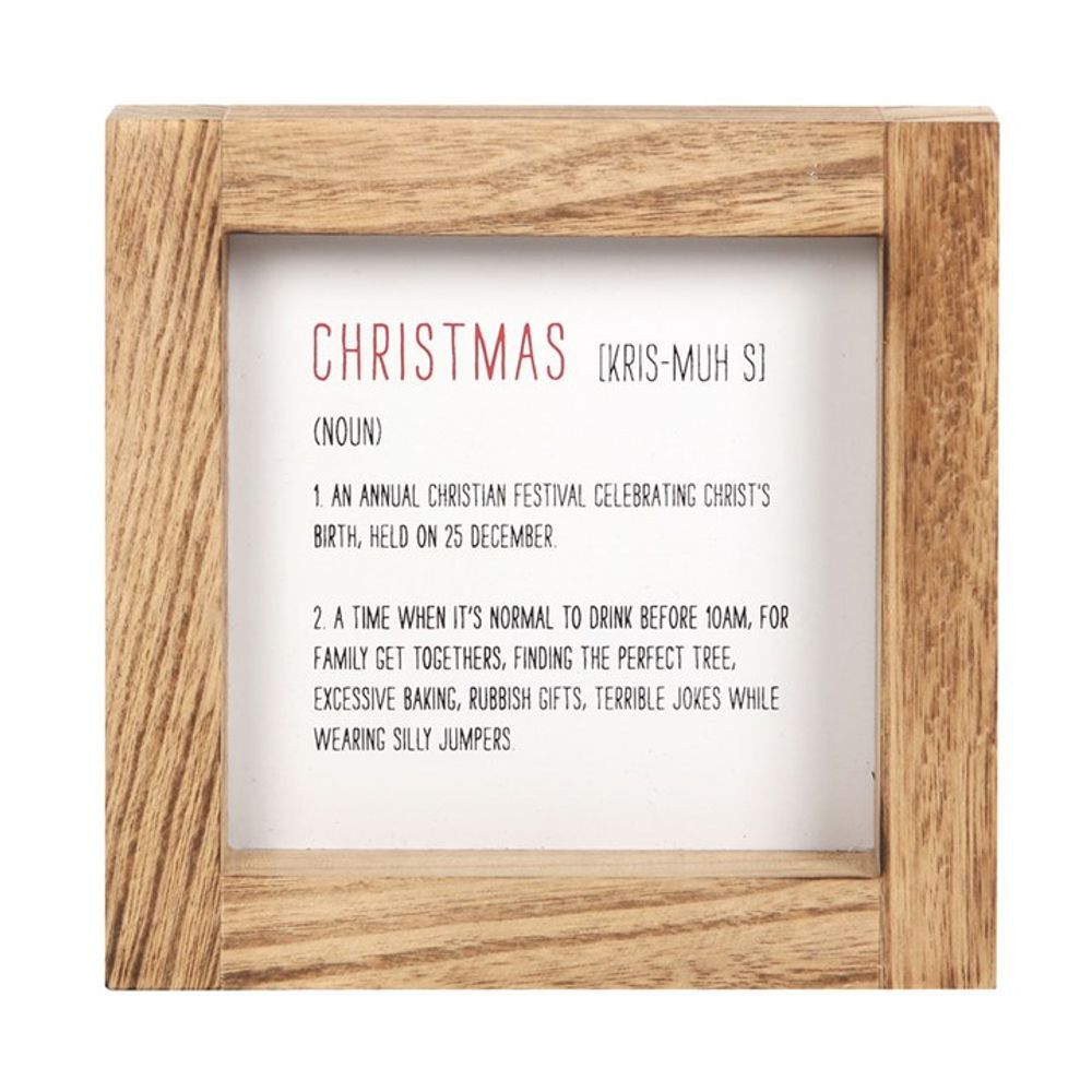 Christmas Definition Wooden Sign N/A