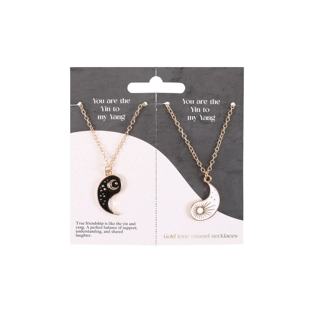 Pair of Yin Yang Best Friend Pendant Necklaces N/A