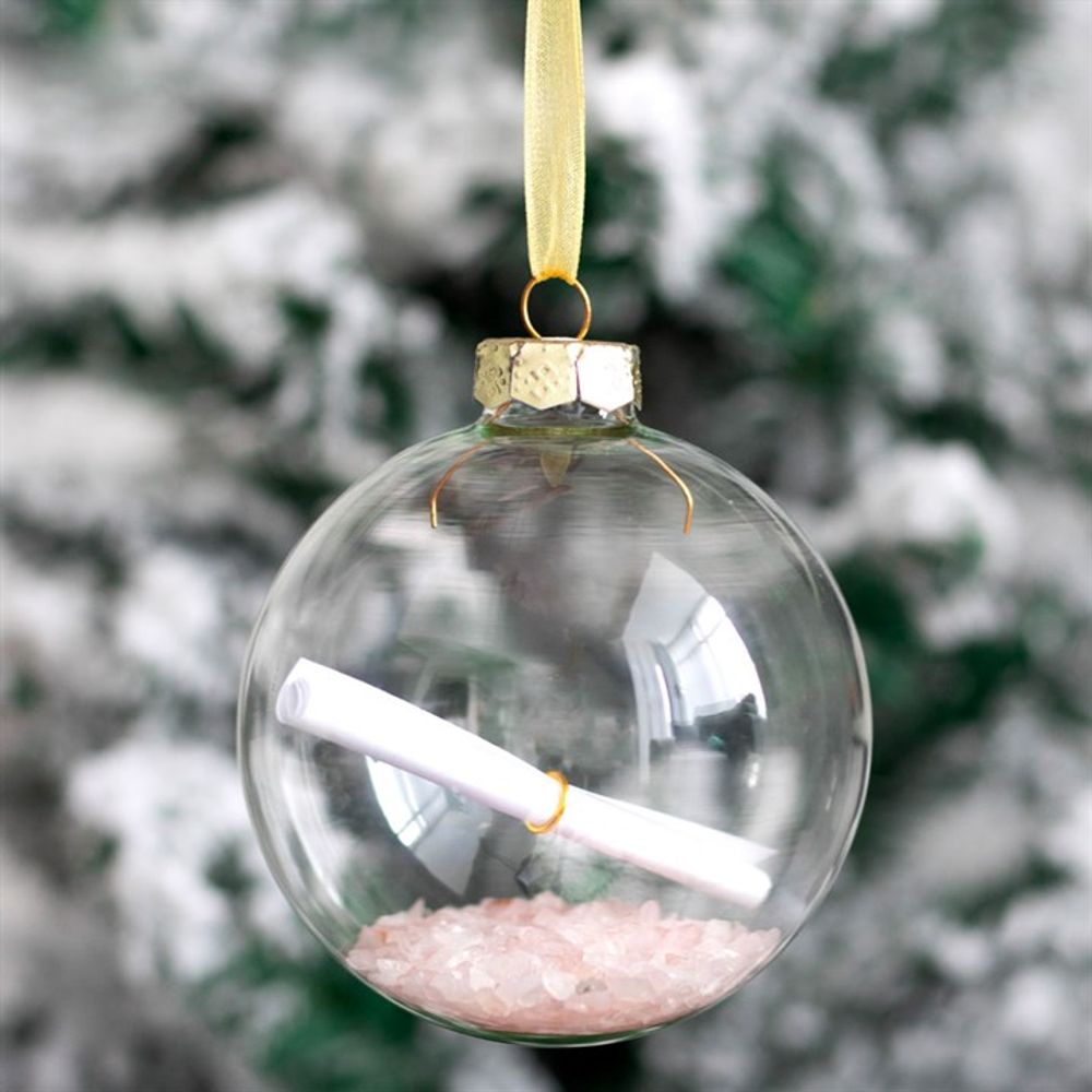 Rose Quartz Manifestation Christmas Bauble Kit N/A