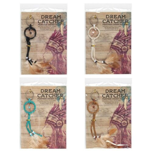 BOHO/1ST CAR/GIFT Native American Dreamcatcher Keyring- H20cm X W6cm X D1cm Unbranded