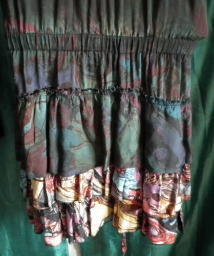 Desigual Short Sundress Size 38-SLEEVELESS, RUFFLE SKIRT, COTTON.-BOHO CHIC Desigual