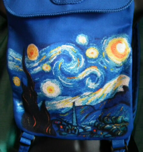 blue Van GOgh Bag-rucksack-2straps-10" x 12" Unbranded