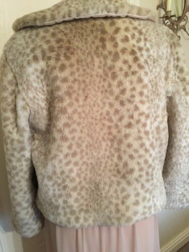 Faux Fur Animal Print Jacket Ideal For Party Season Size 14 Amaranto Immaculate Amaranto