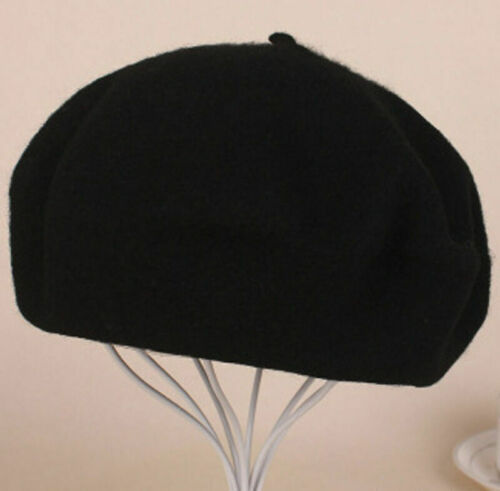 French Style Vintage Unisex Men Women Girls Wool Warm Plain Beret Beanie Hat Cap Unbranded