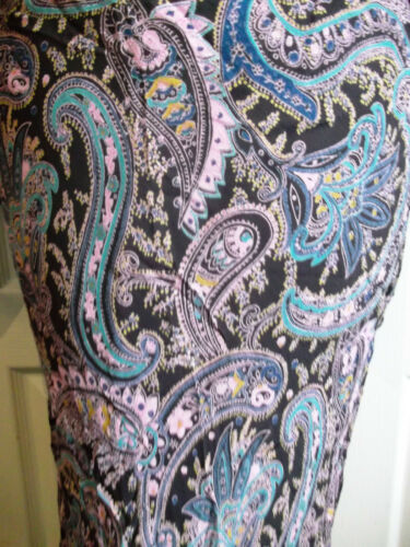 BOHO/FLAMENCOstyle pink paisley floaty skirt.elast.waist.size10/12uk.long,stretc Unbranded