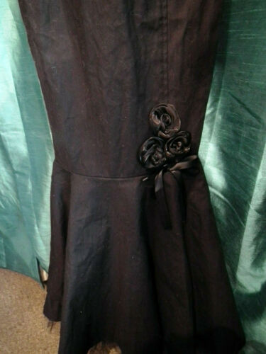 Beautiful Black Long Sexy Dress Gothic Style Size 8 Black rose's Phaze Clothing Phaze clothing