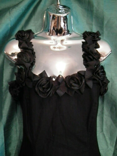 Beautiful Black Long Sexy Dress Gothic Style Size 8 Black rose's Phaze Clothing Phaze clothing