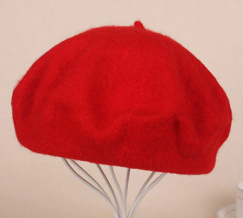 French Style Vintage Unisex Men Women Girls Wool Warm Plain Beret Beanie Hat Cap Unbranded