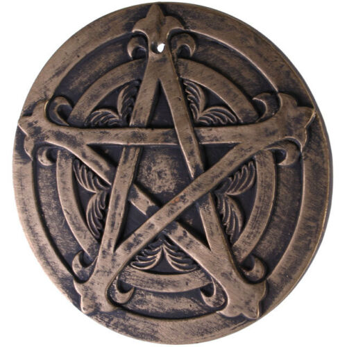 pagan terracotta Pentagram plaque.20CM across.Lisa Parker.in/outdoor Unbranded