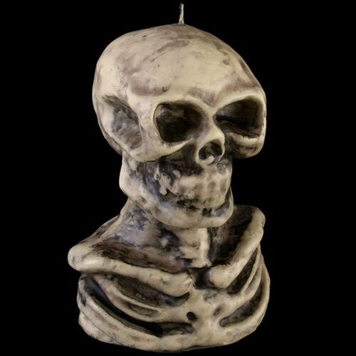 GOTHIC/HALLOWEEN SKULL CANDLE-Approx 14cm tall by 9cm wide SPIRIT EQUINOX