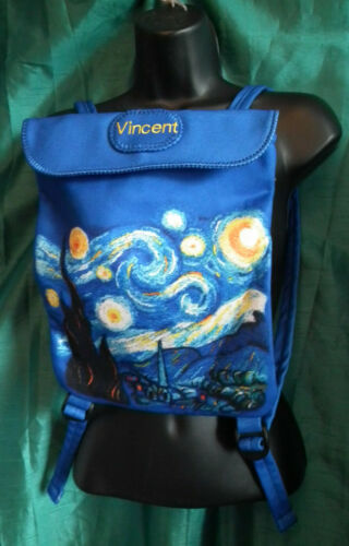 blue Van GOgh Bag-rucksack-2straps-10" x 12" Unbranded