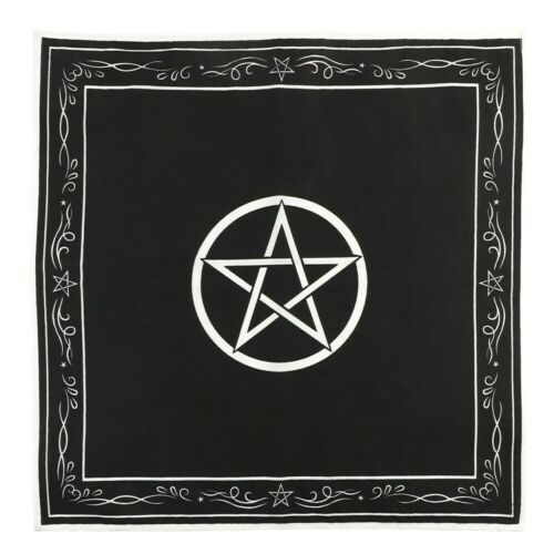 wicca/new age/pagan 70x70cm black cotton Pentagram Altar Cloth none